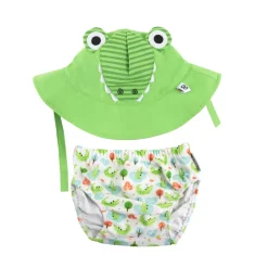 Bañador y gorro Zoocchini Cocodrilo