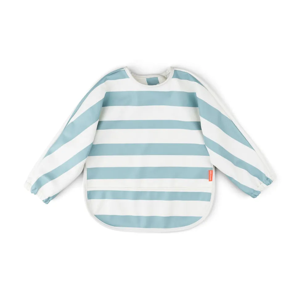 Babero con Mangas Stripes Blue · Done by Deer