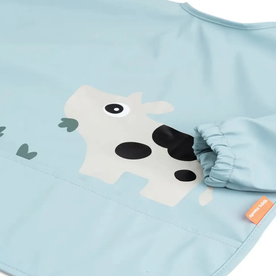 Babero con Mangas Tiny farm Blue · Done by Deer