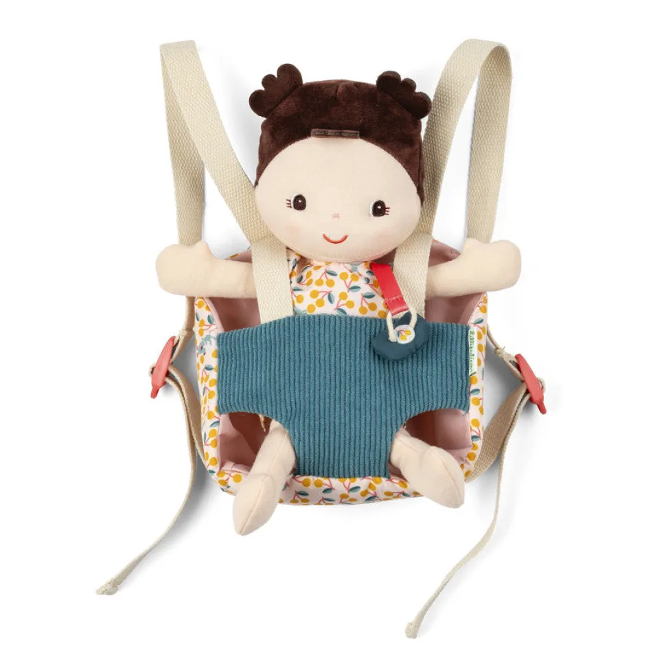 Bebé Jeanne con portabebés · Lilliputiens
