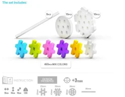 Bloques Meli · Basic Constructor Pastel Travel Box 500 piezas