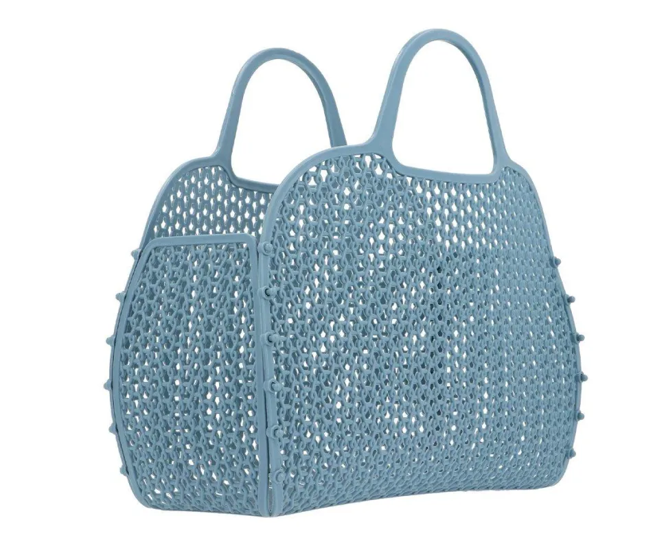 Bolso Plástico Retro Vintage · Blue