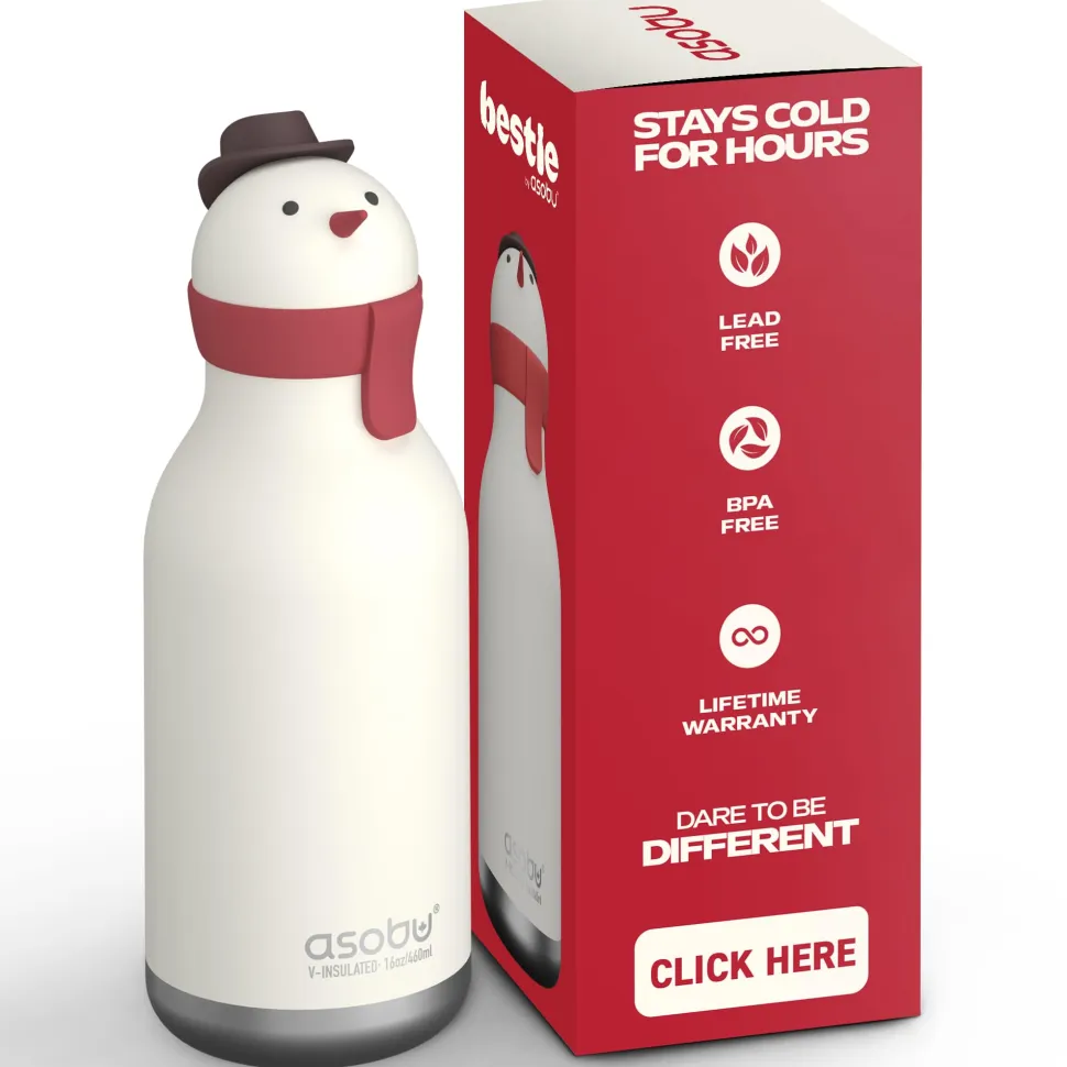 Botella Bestie Muñeco Nieve 460ml · Asobu