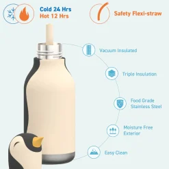 Botella Bestie Pingüino 460ml · Asobu