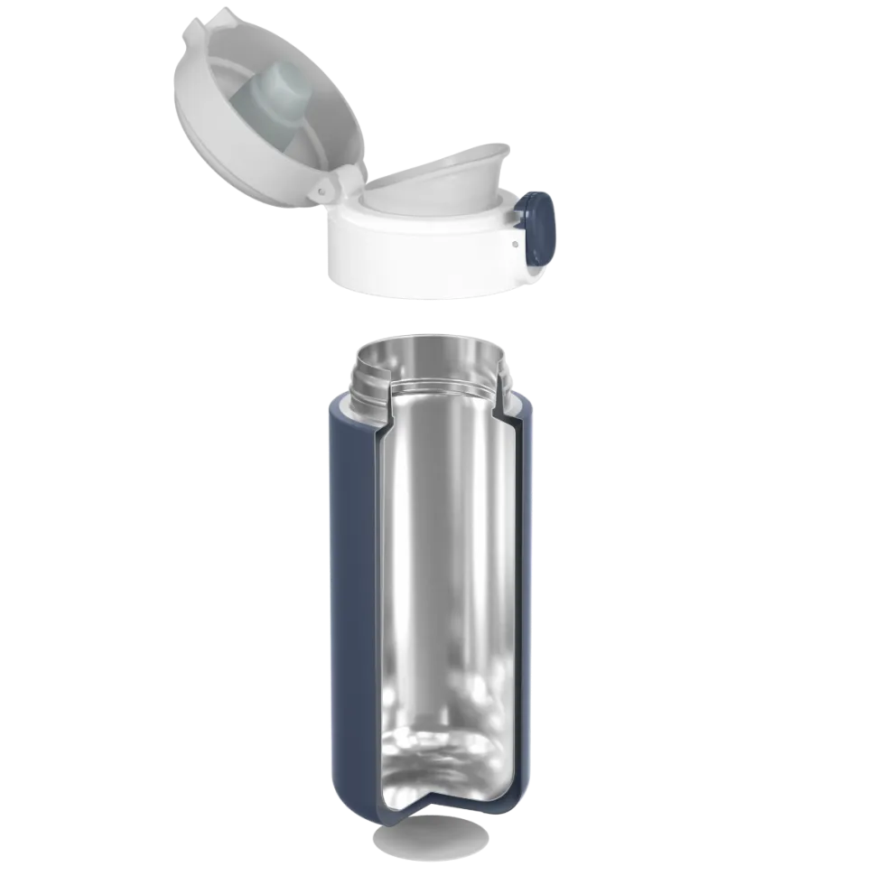 Botella de Acero Térmica Pop Azul · Monbento