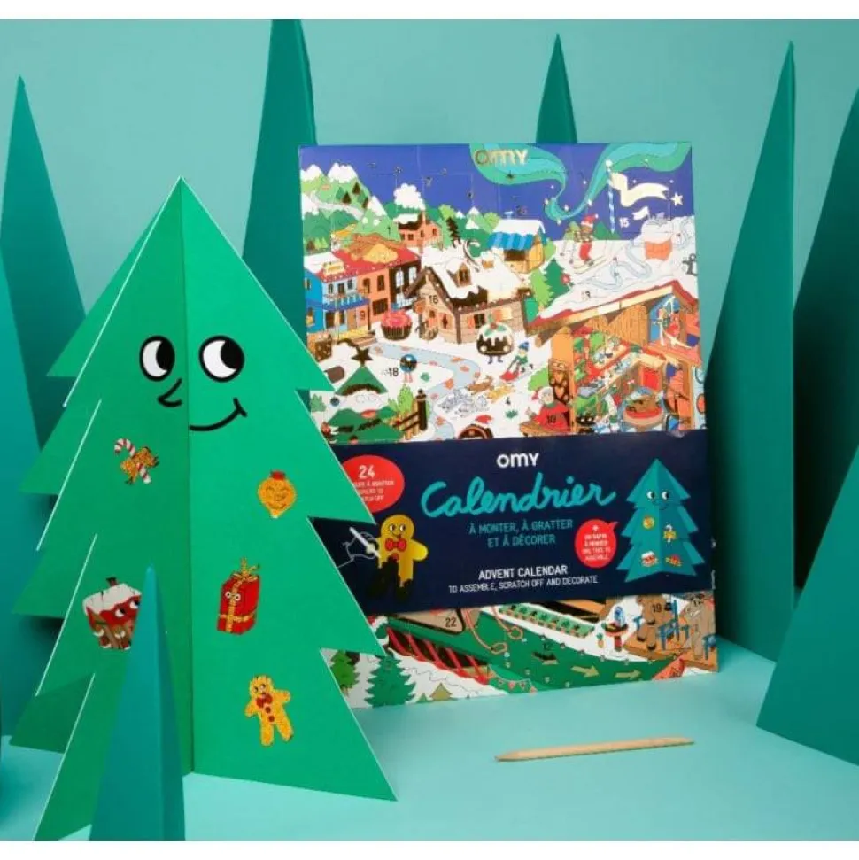 Calendario de adviento con pegatinas