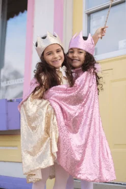 Capa lentejuelas Dorada · Great Pretenders 4-6 años