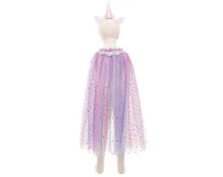 Capa y diadema Unicornio Arcoiris · Great Pretenders 4-6 años