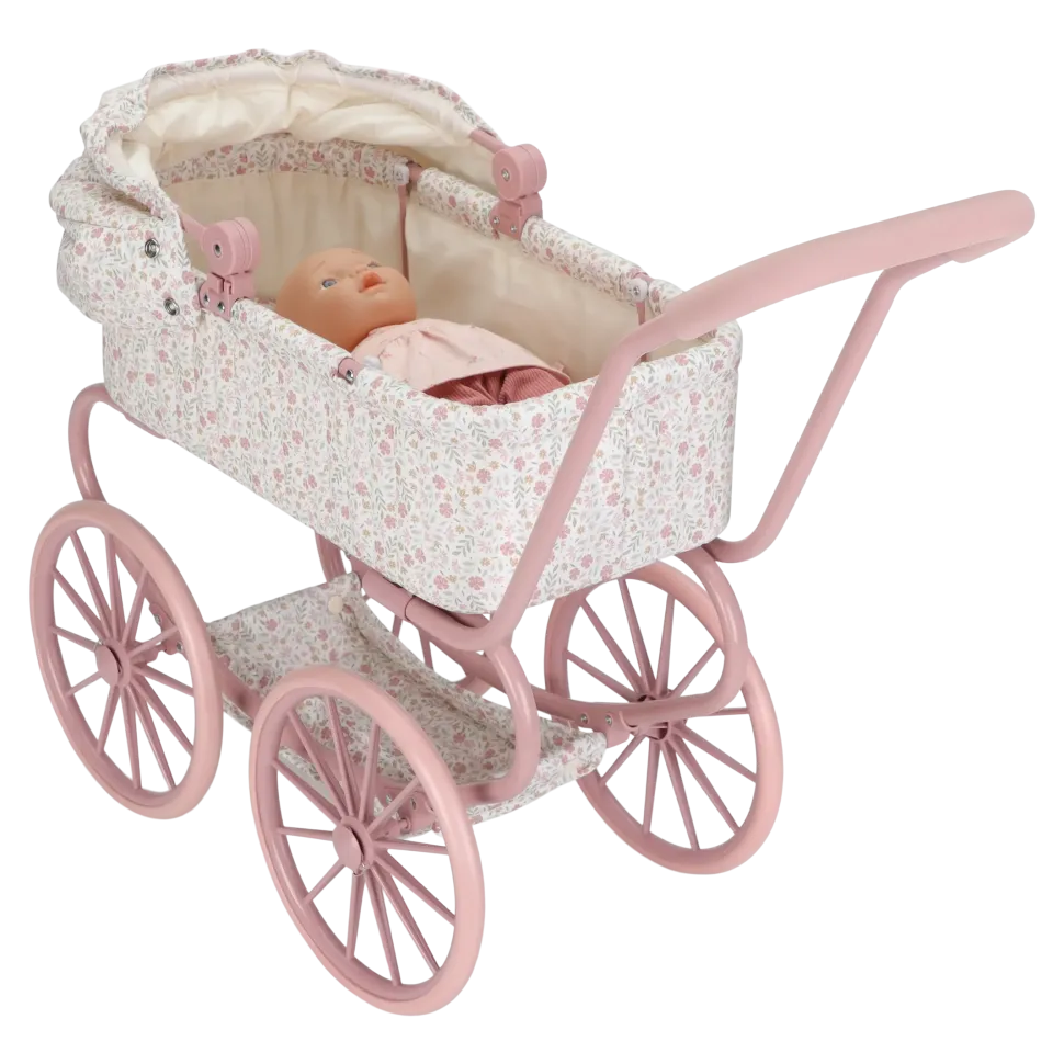 Carrito capazo metal Flores & Mariposas · Little Dutch