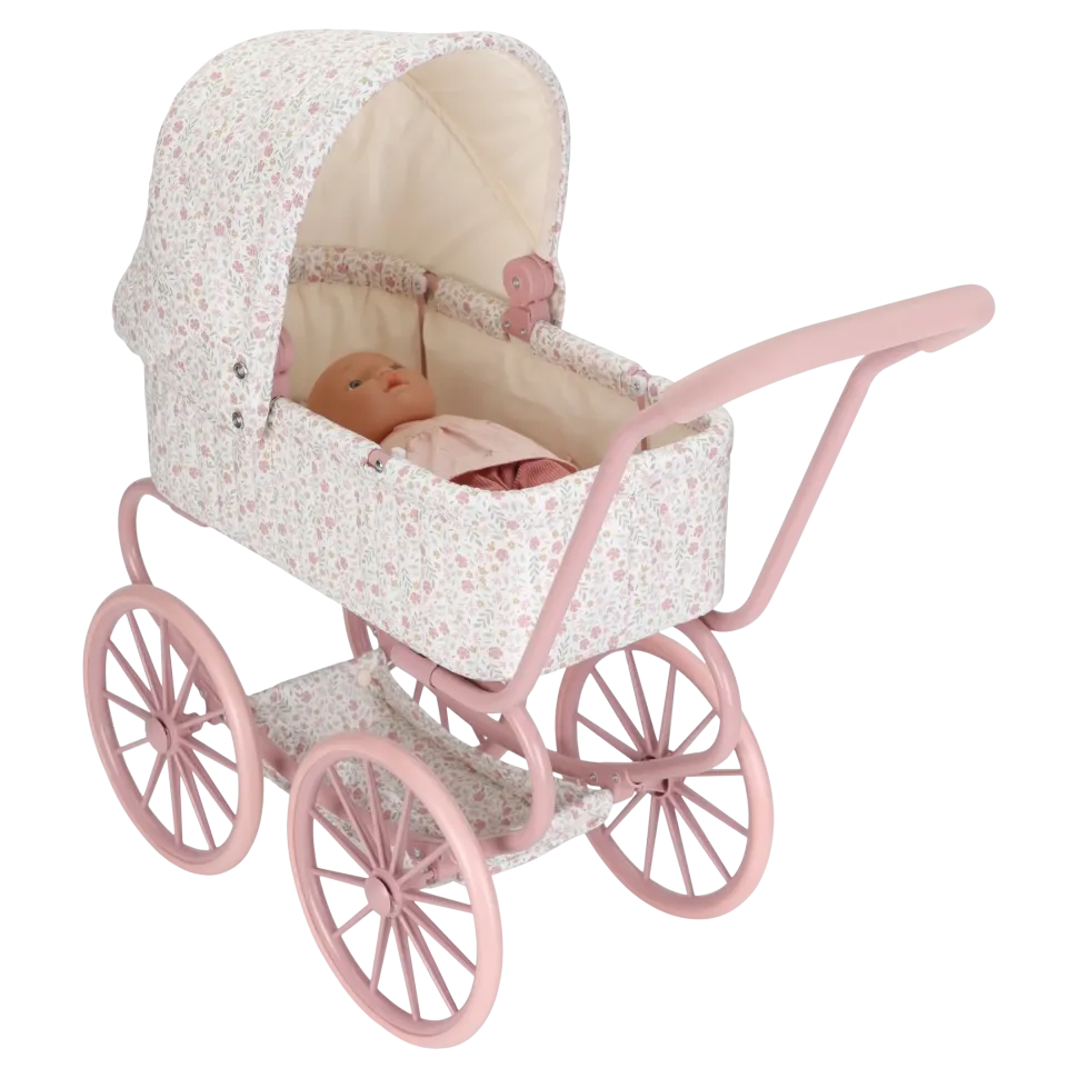 Carrito capazo metal Flores & Mariposas · Little Dutch