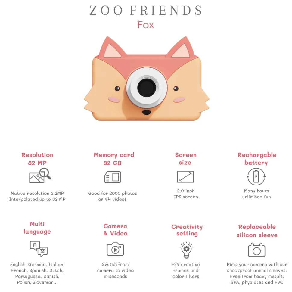 Cámara Fotográfica Zoo Friends Fox · The Zoofamily