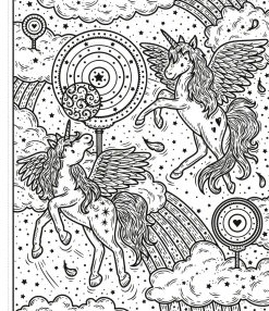Colorea por arte de magia · El mundo de los Unicornios