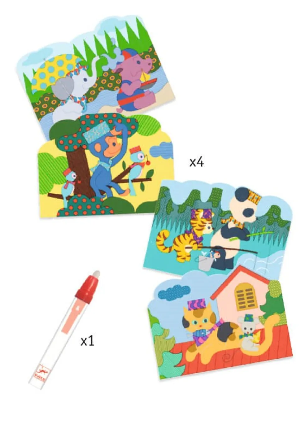 Colorear Mágico con agua Escondido afuera · DJECO