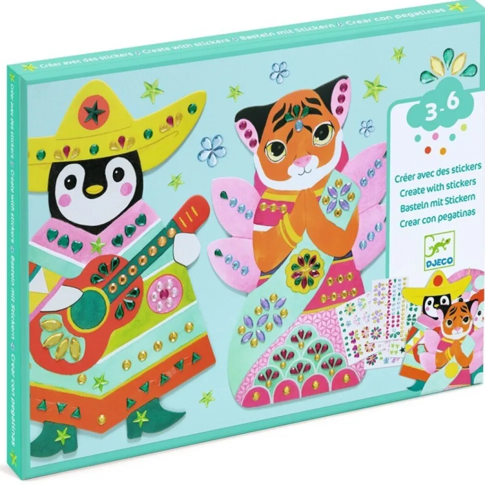 Crear con pegatinas Brillantes · DJECO