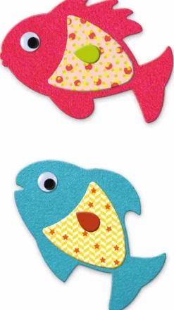 Crear con pegatinas Me gustan los peces DJECO