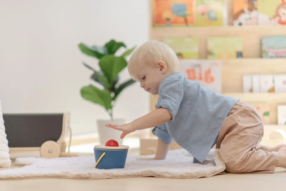 Cubo empuja y cae · Plantoys