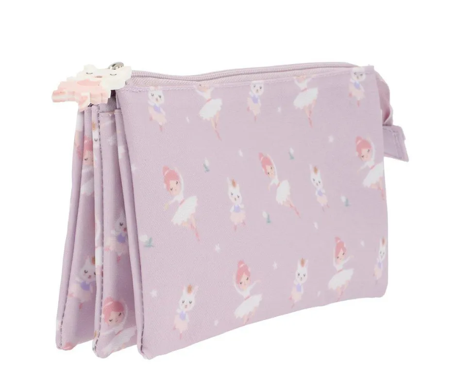 Estuche escolar 3 compartimentos Ballet