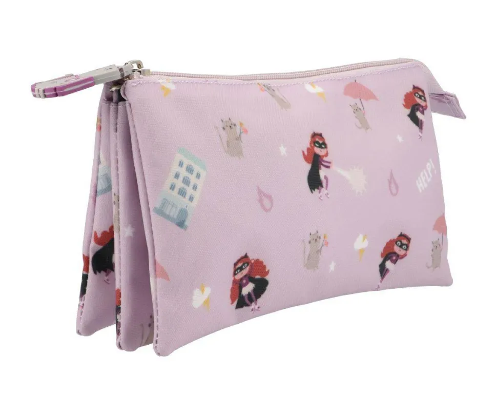 Estuche escolar 3 compartimentos Fantastic Girl