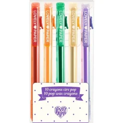 Estuche 5 lapices de cera pop