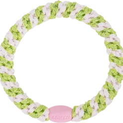 Goma de pelo Kknekki Pink Lime Glitter Stripe