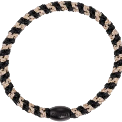 Goma de pelo Kknekki Slim Black-Beige glitter