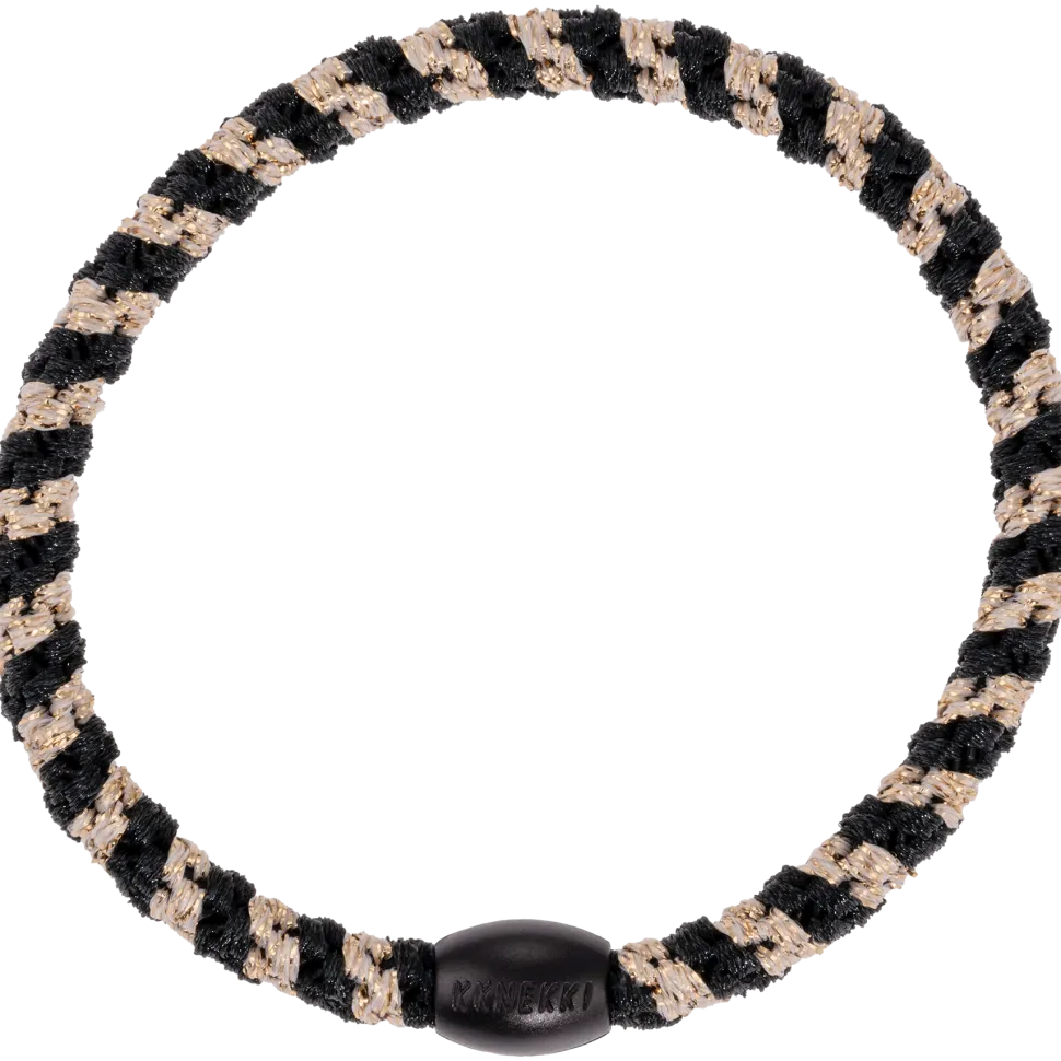 Goma de pelo Kknekki Slim Black-Beige glitter