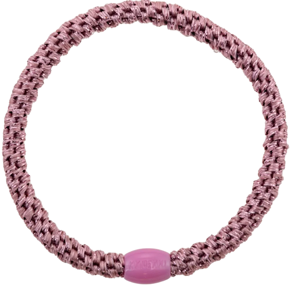 Goma de pelo Kknekki Slim Old pink glitter