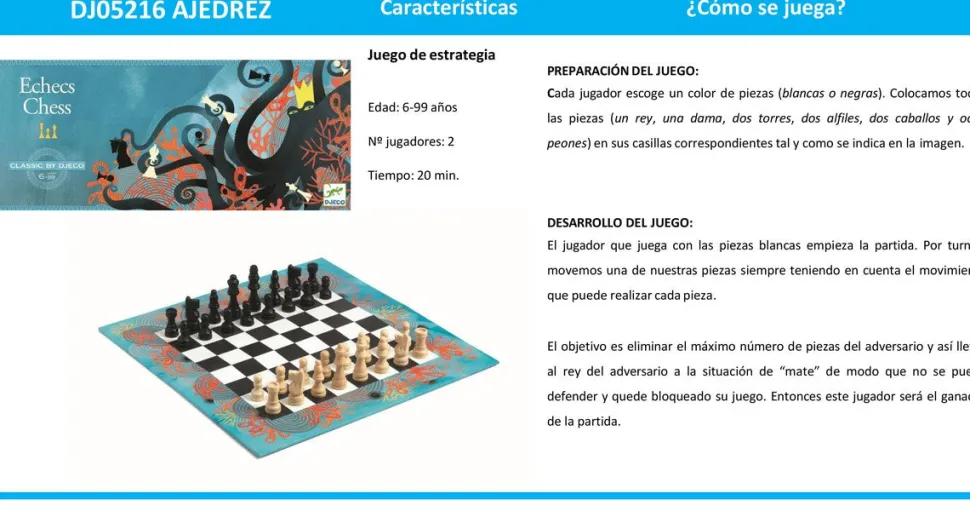 Juego Clásico Ajedrez · DJECO