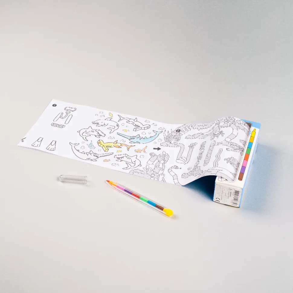 Juego de bolsillo para colorear Ocean+8 pinturas · OMY