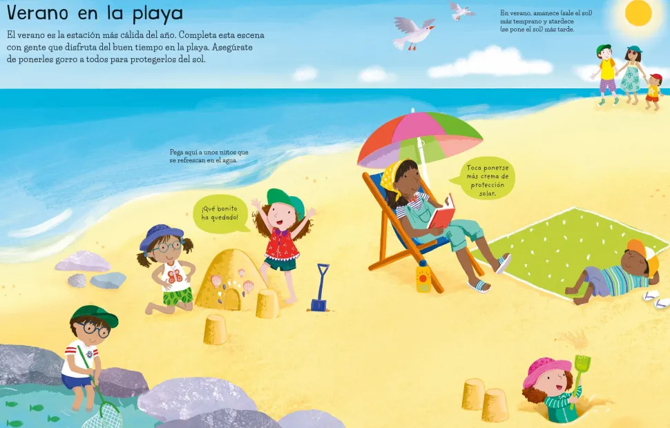 Mi primer libro de pegatinas · El tiempo y las estaciones