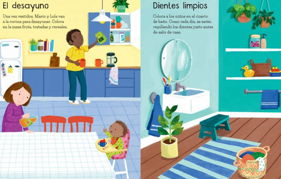 Mi primer libro de pegatinas · Un día en el cole