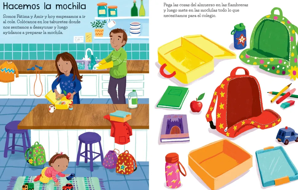 Mi primer libro de pegatinas · Ya voy al cole