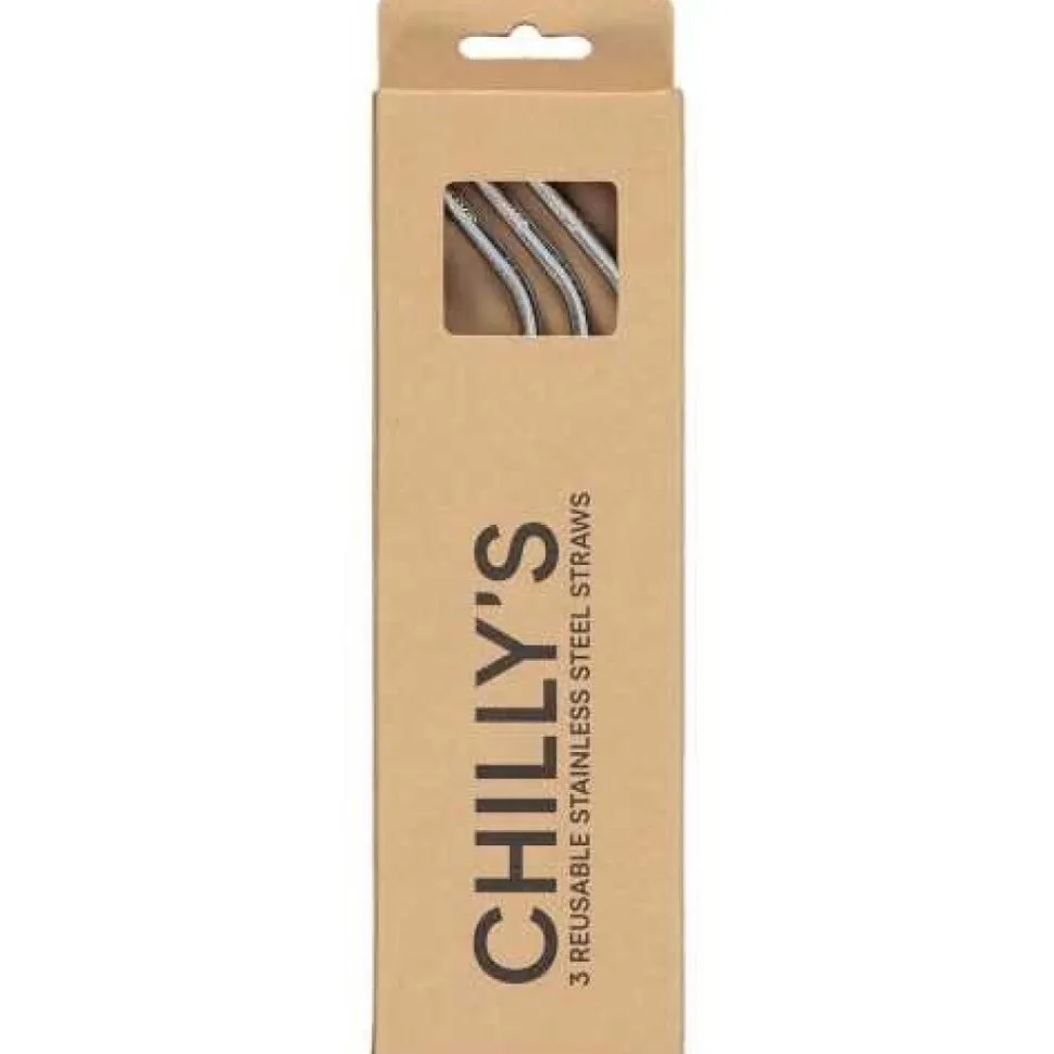 Pajitas acero 3 uds + varilla limpieza Chilly's