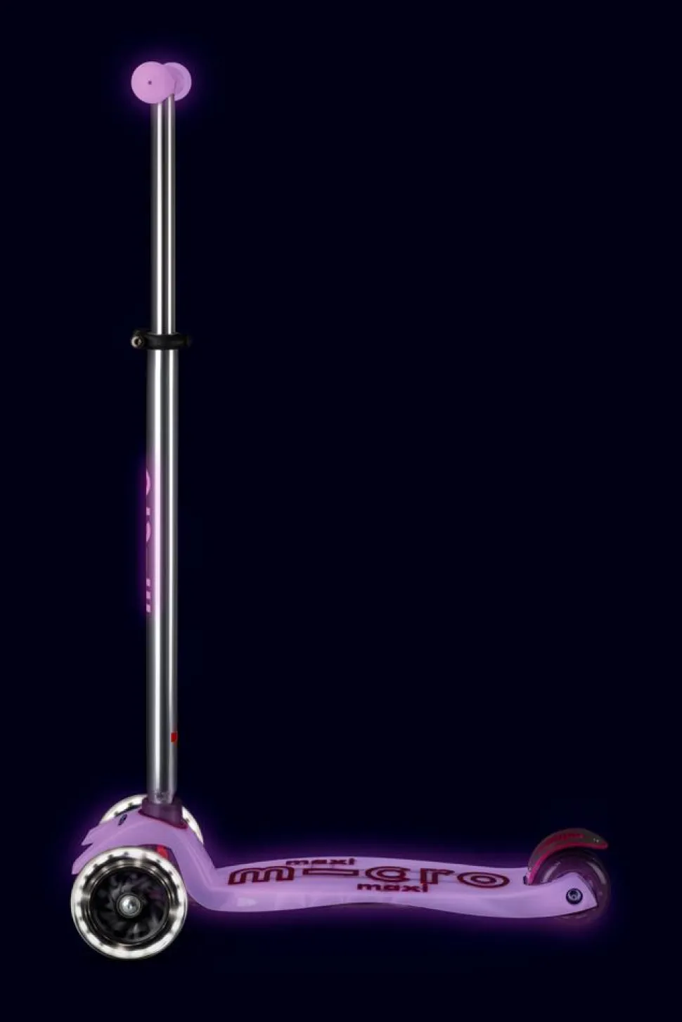 Patinete Maxi Deluxe Glow LED · Lila