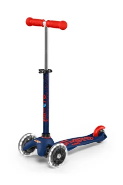 Patinete Mini Deluxe LED · Azul/Rojo