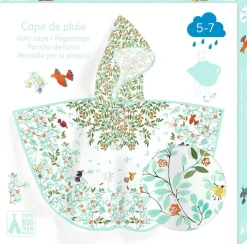 Poncho de Lluvia DJECO · Follaje S 110-122 cm