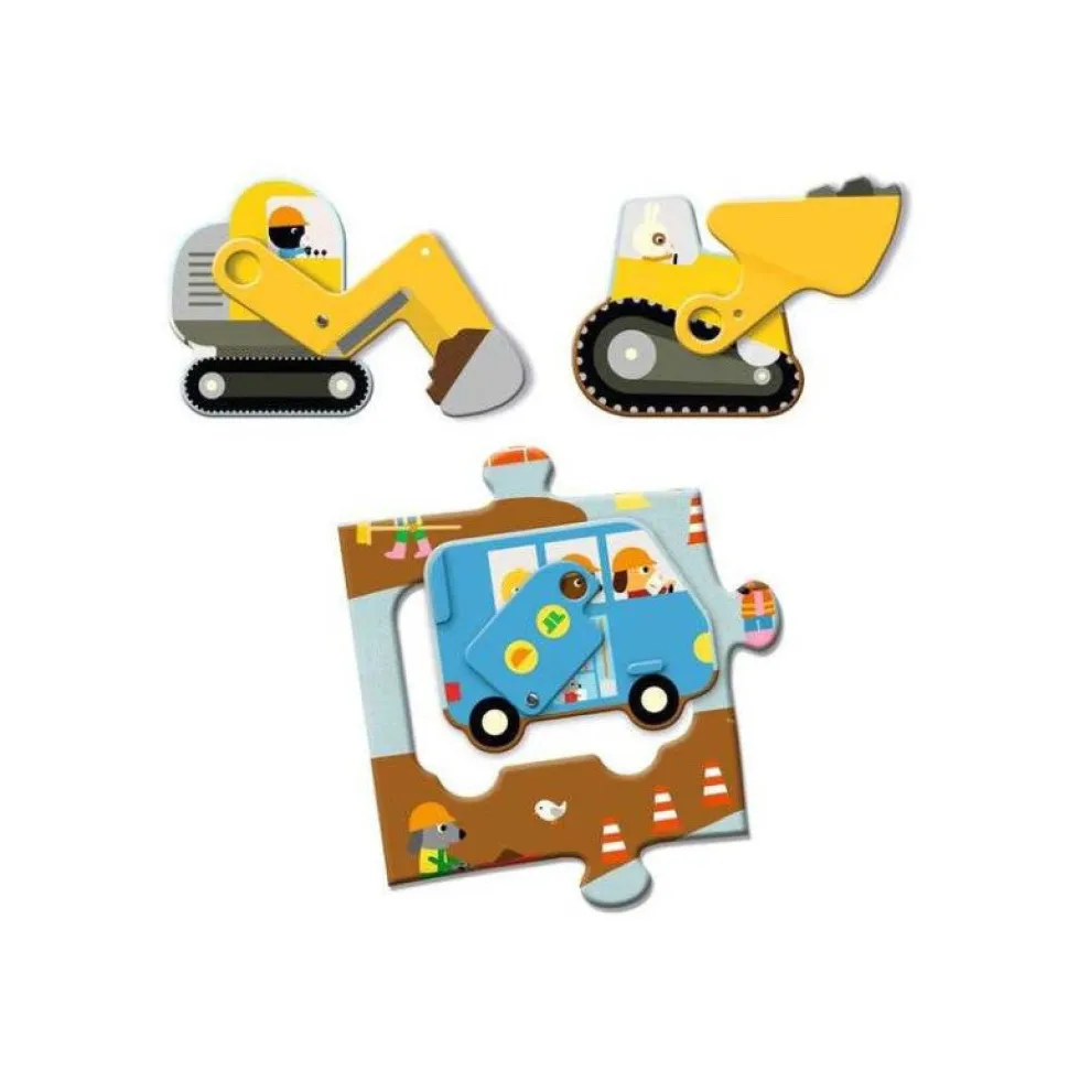 Puzzle Gigante Sitio de Construcción · Djeco