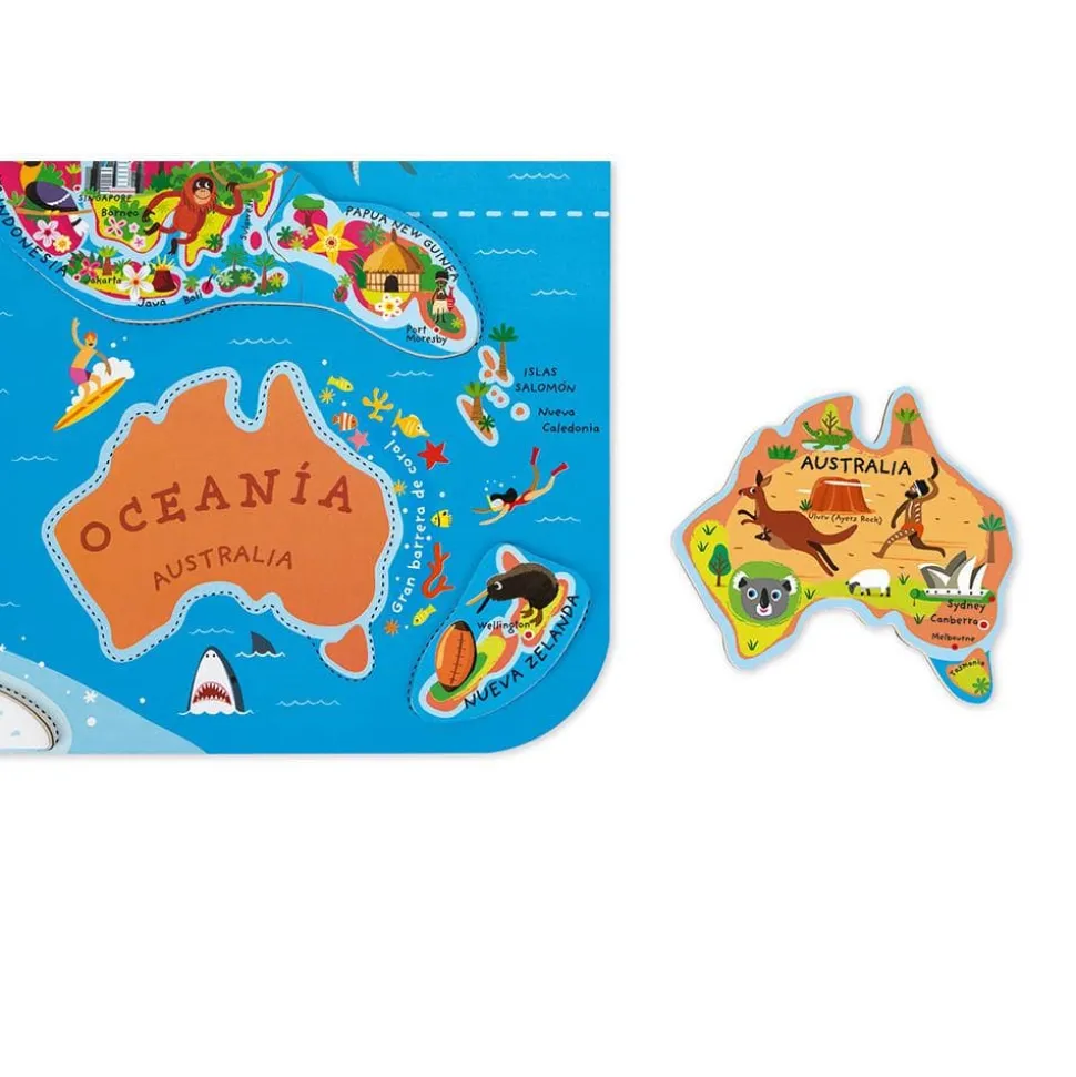Puzzle Magnético Atlas Mundial · Janod