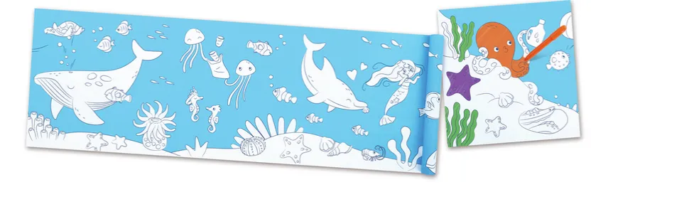 Rollo de papel para garabatos Oceánicos · Hape