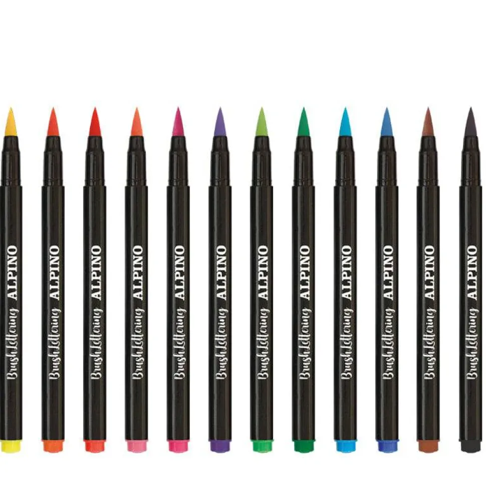 Rotuladores Alpino Brush lettering 12 colores
