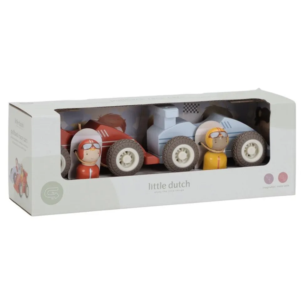 Set de coches de carreras con retroceso · Little Dutch