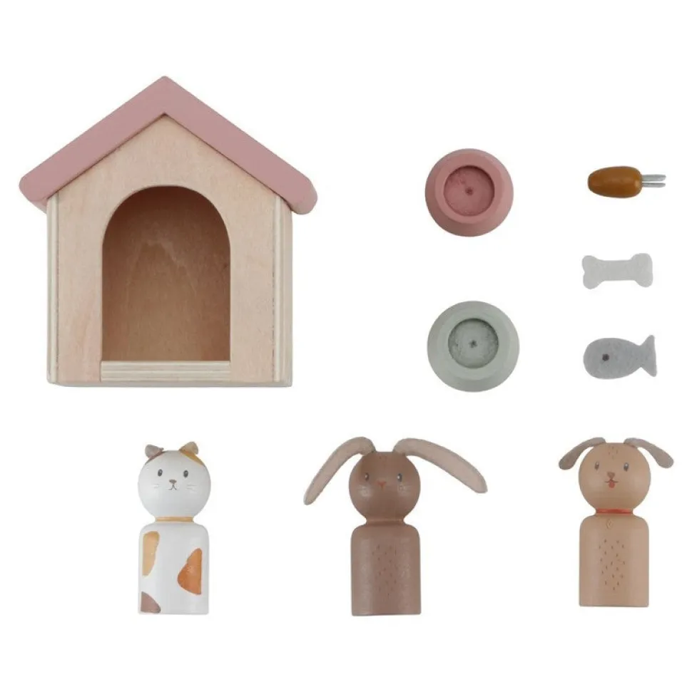 Set de Mascotas para Casa de Muñecas FSC · Little Dutch