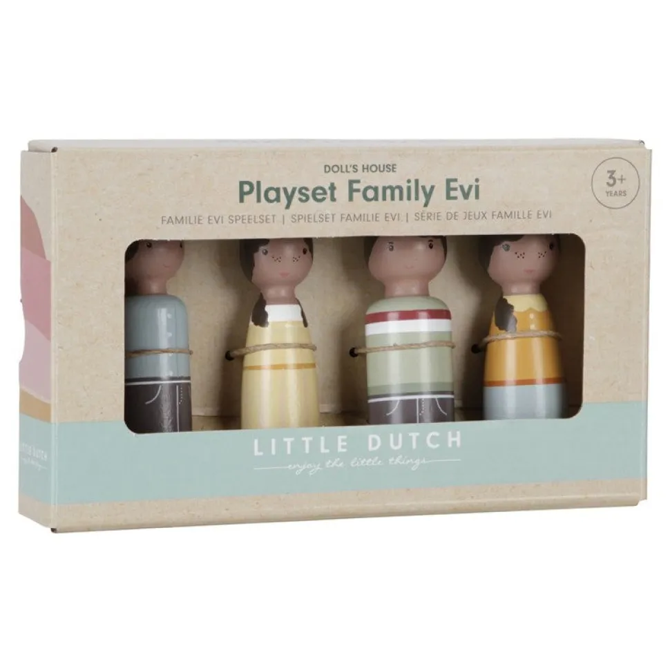 Set familia Evi Casa de Muñecas Madera FSC · Little Dutch
