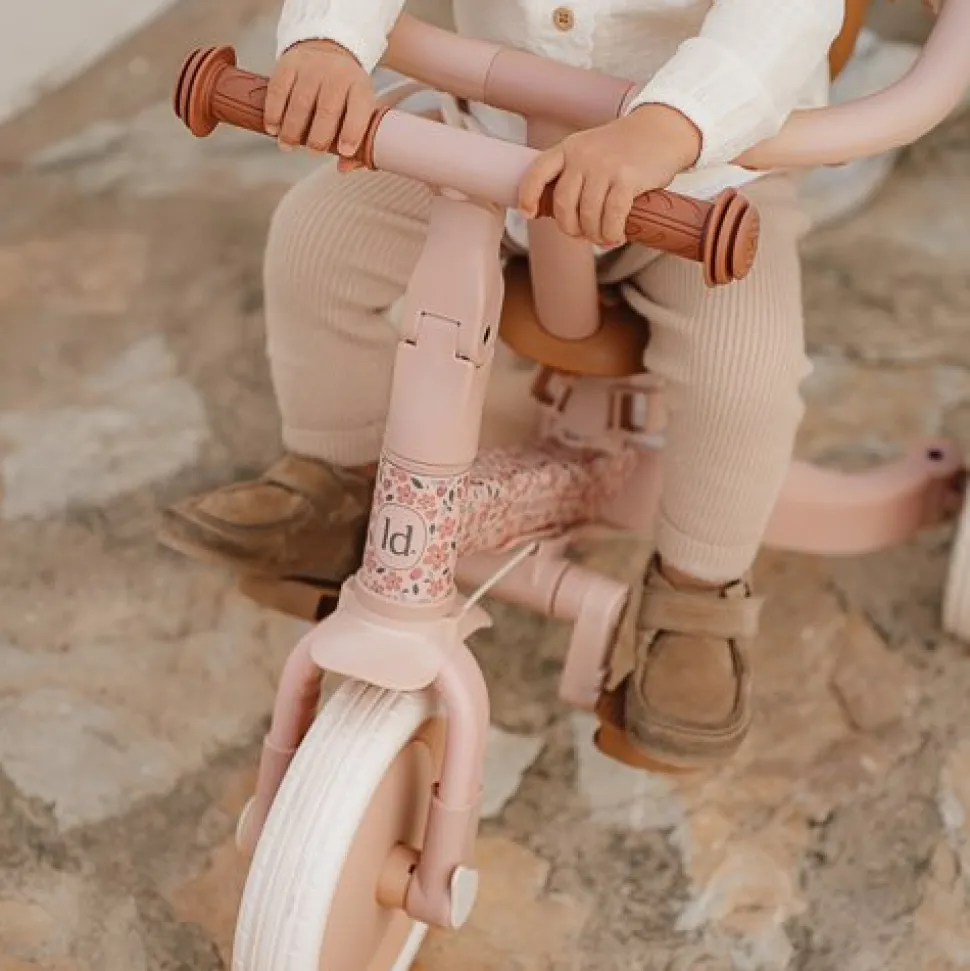 Triciclo con barra Rosa Flores · Little Dutch