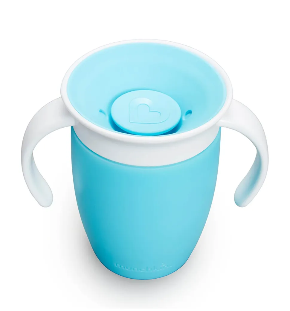 Vaso Antiderrame con Asa y Tapa - Miracle 360º Azul · Munchkin